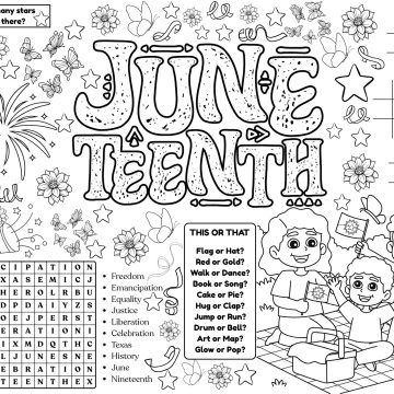 juneteenth activity placemats