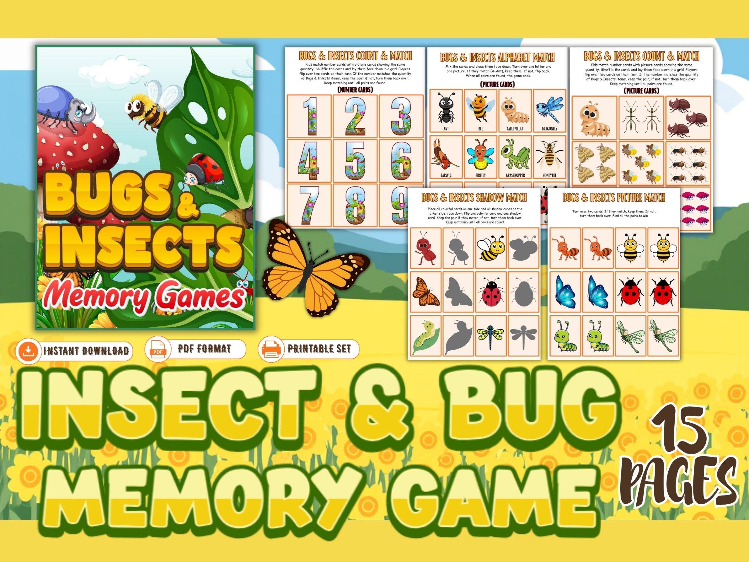 insect and bug memory gamea