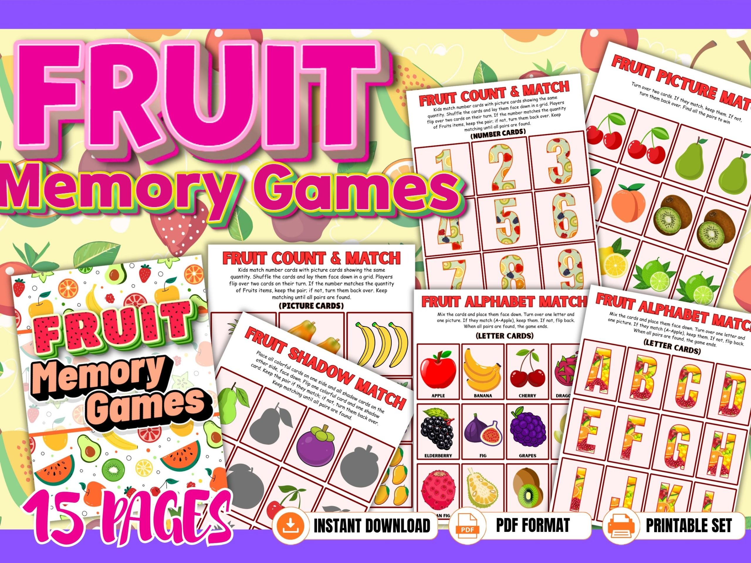 fruit memory game