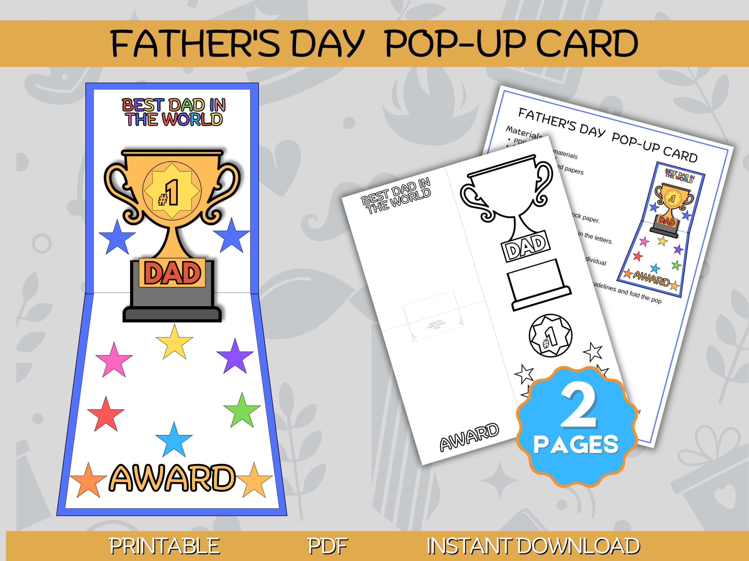 Fathers Day Pop Up Card