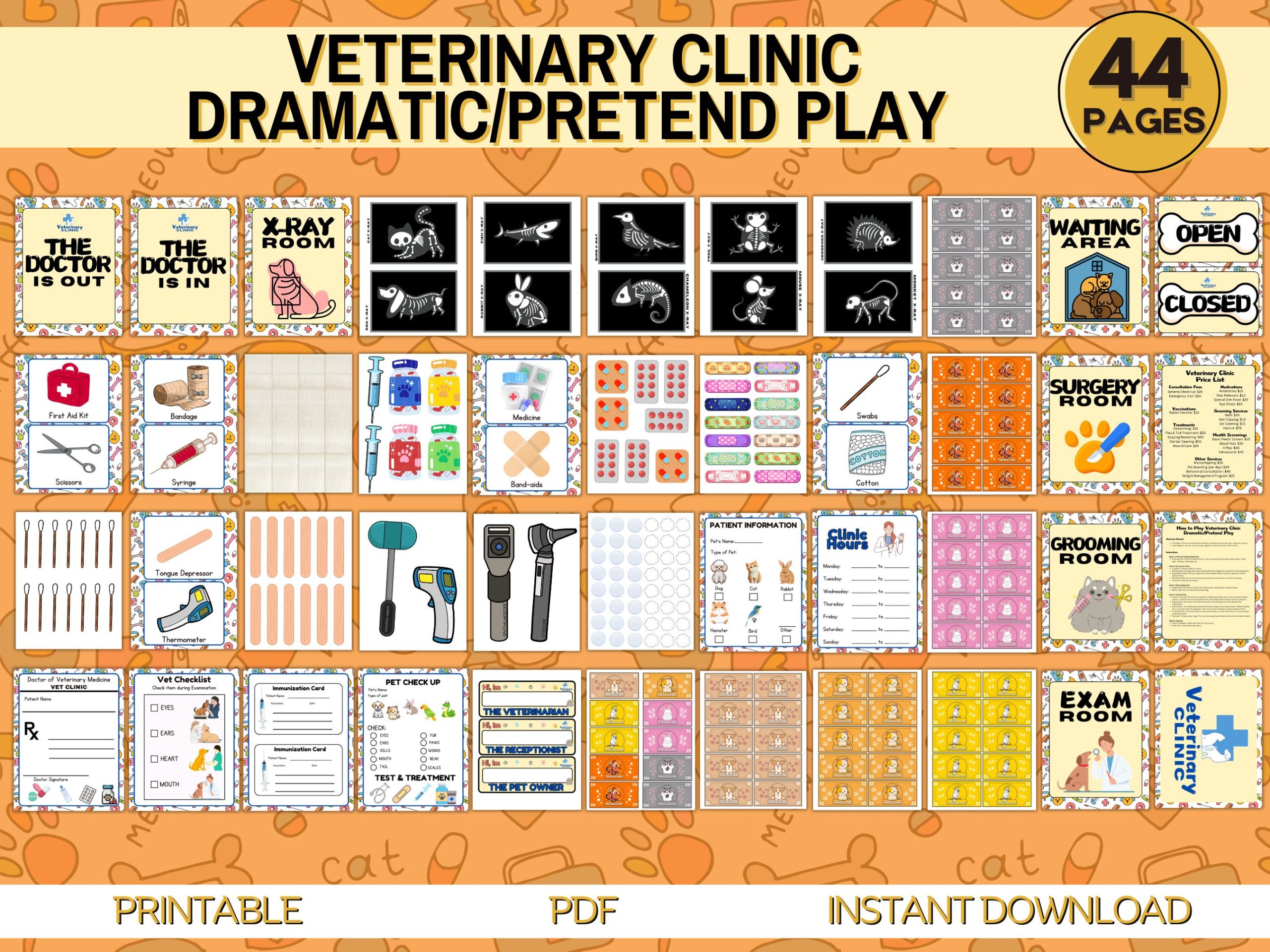 veterinary clinic pretend play