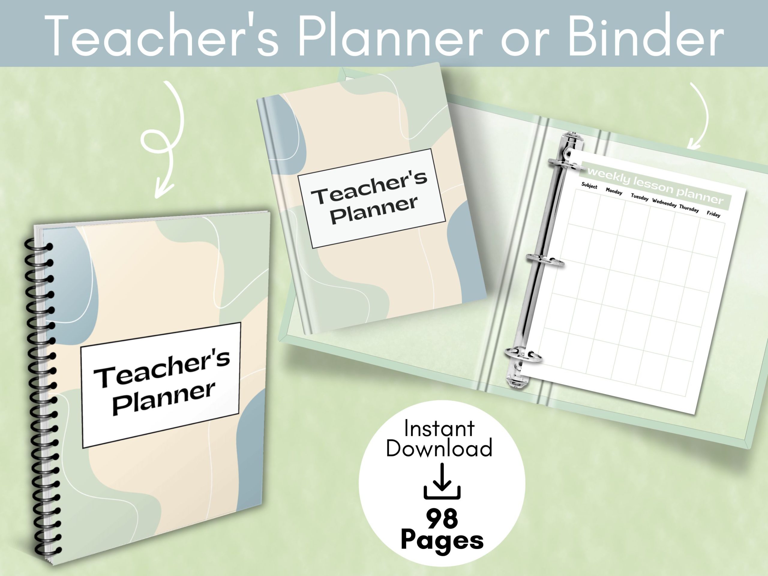 Teacher's Planner Light Pastel