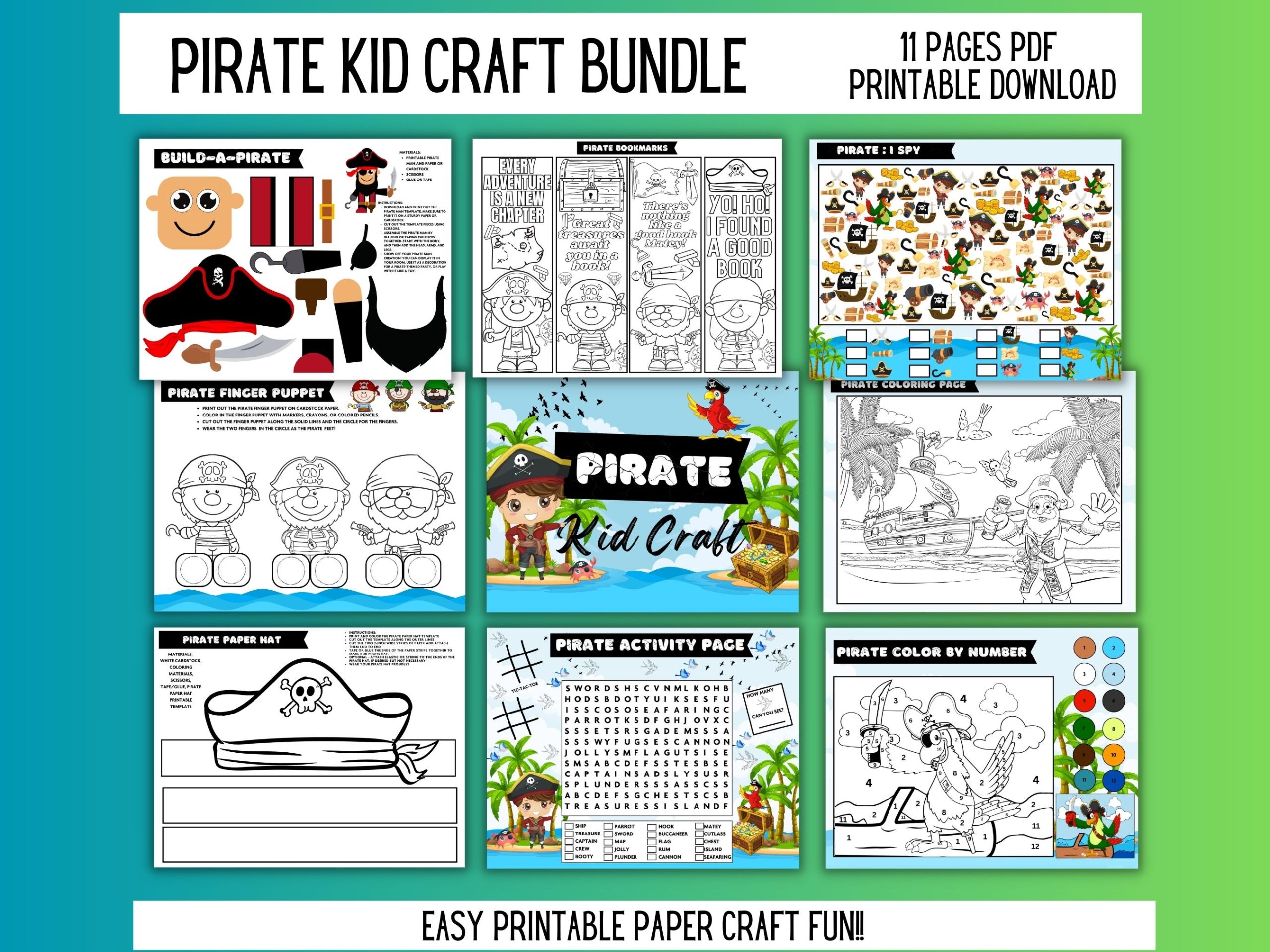 Pirate Kid Craft Bundle