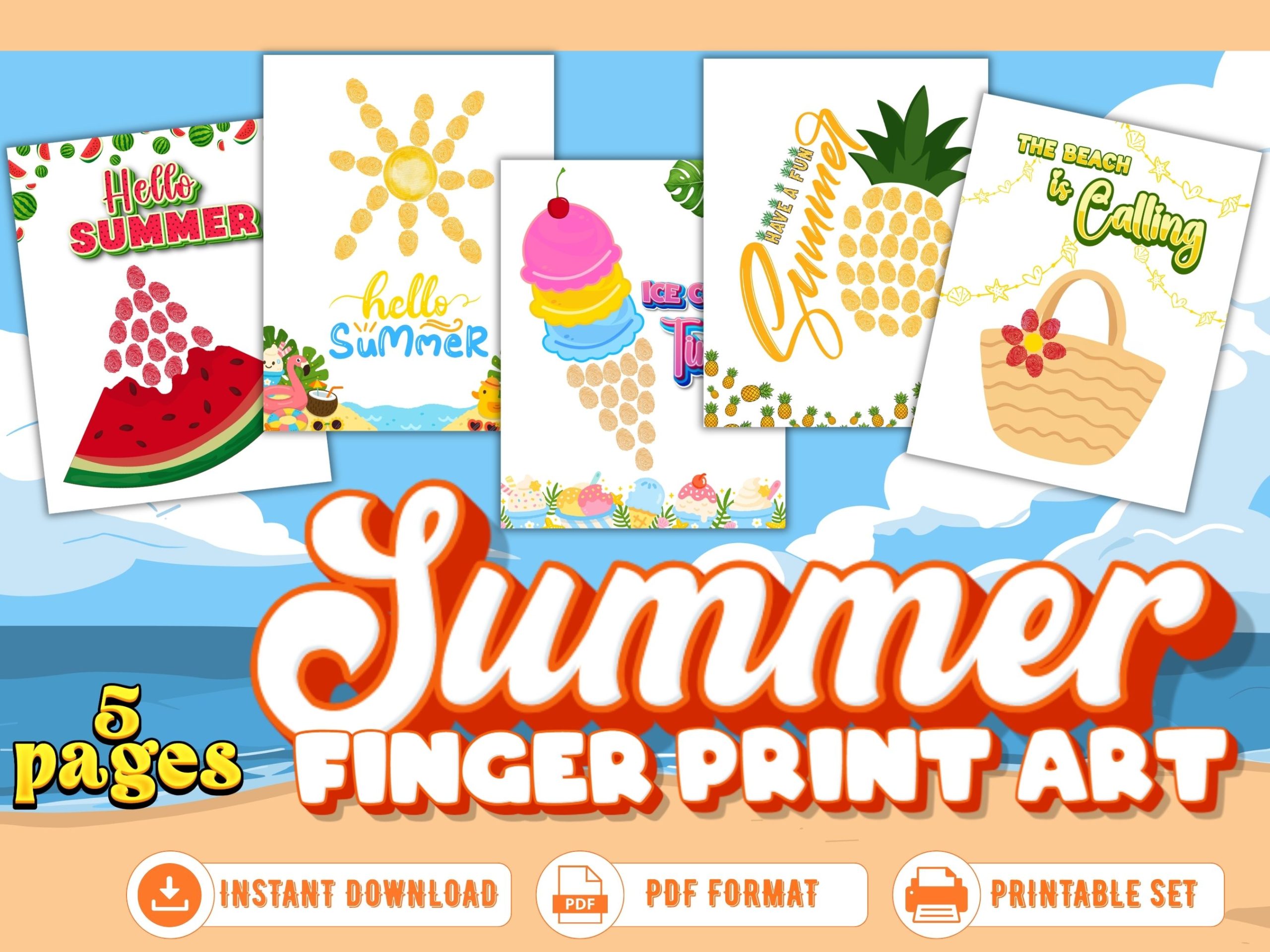 summer finger print art