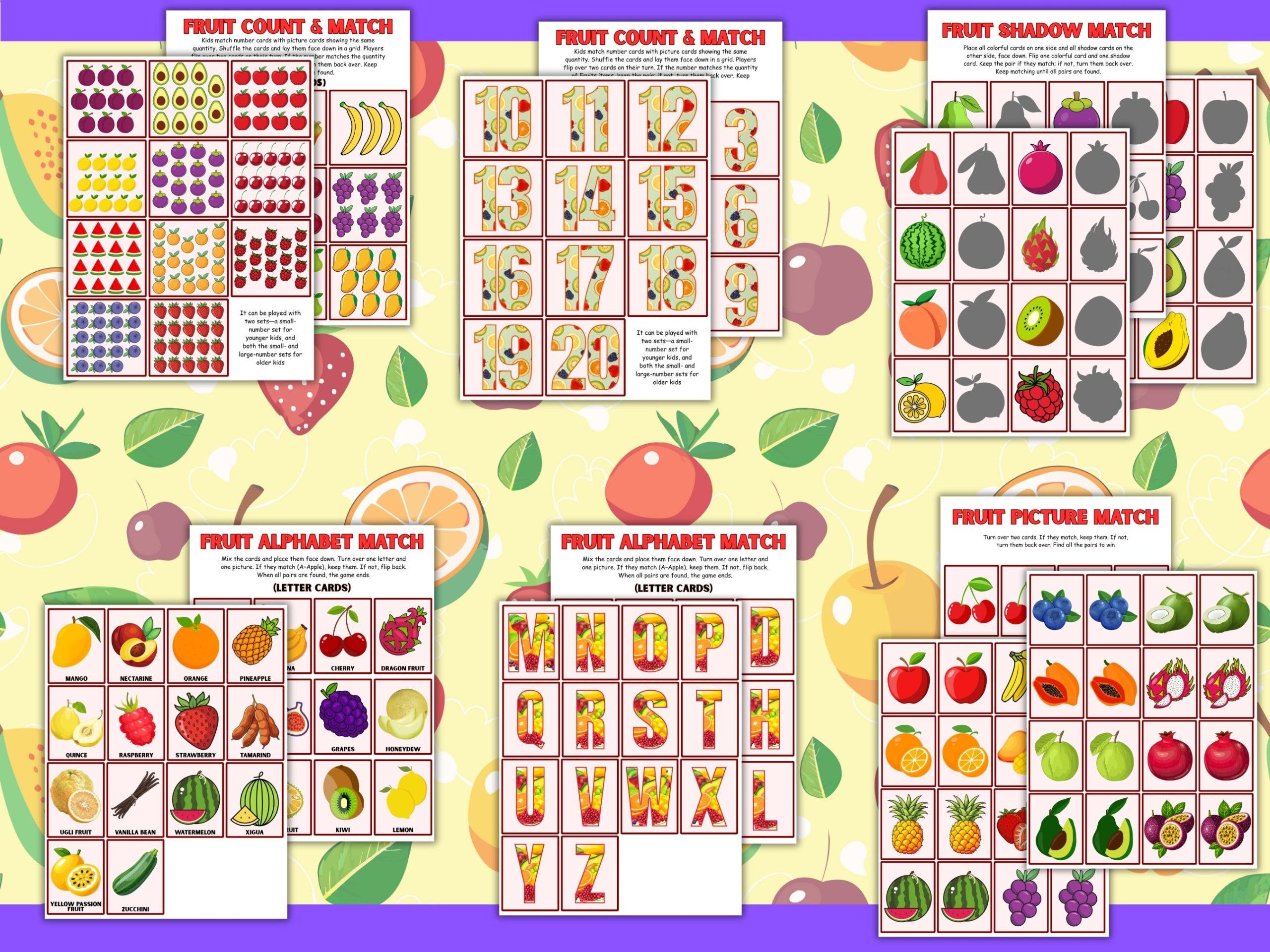 fruit memory game