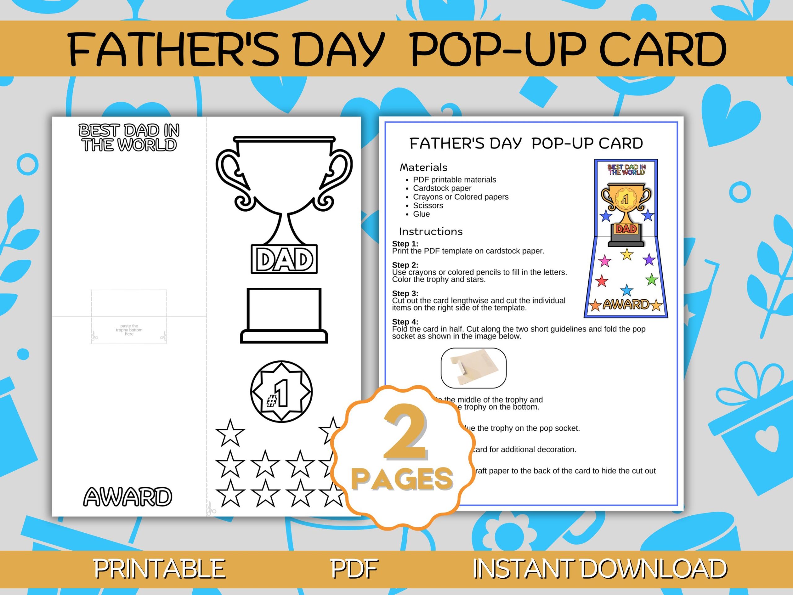 Fathers Day Pop Up Card
