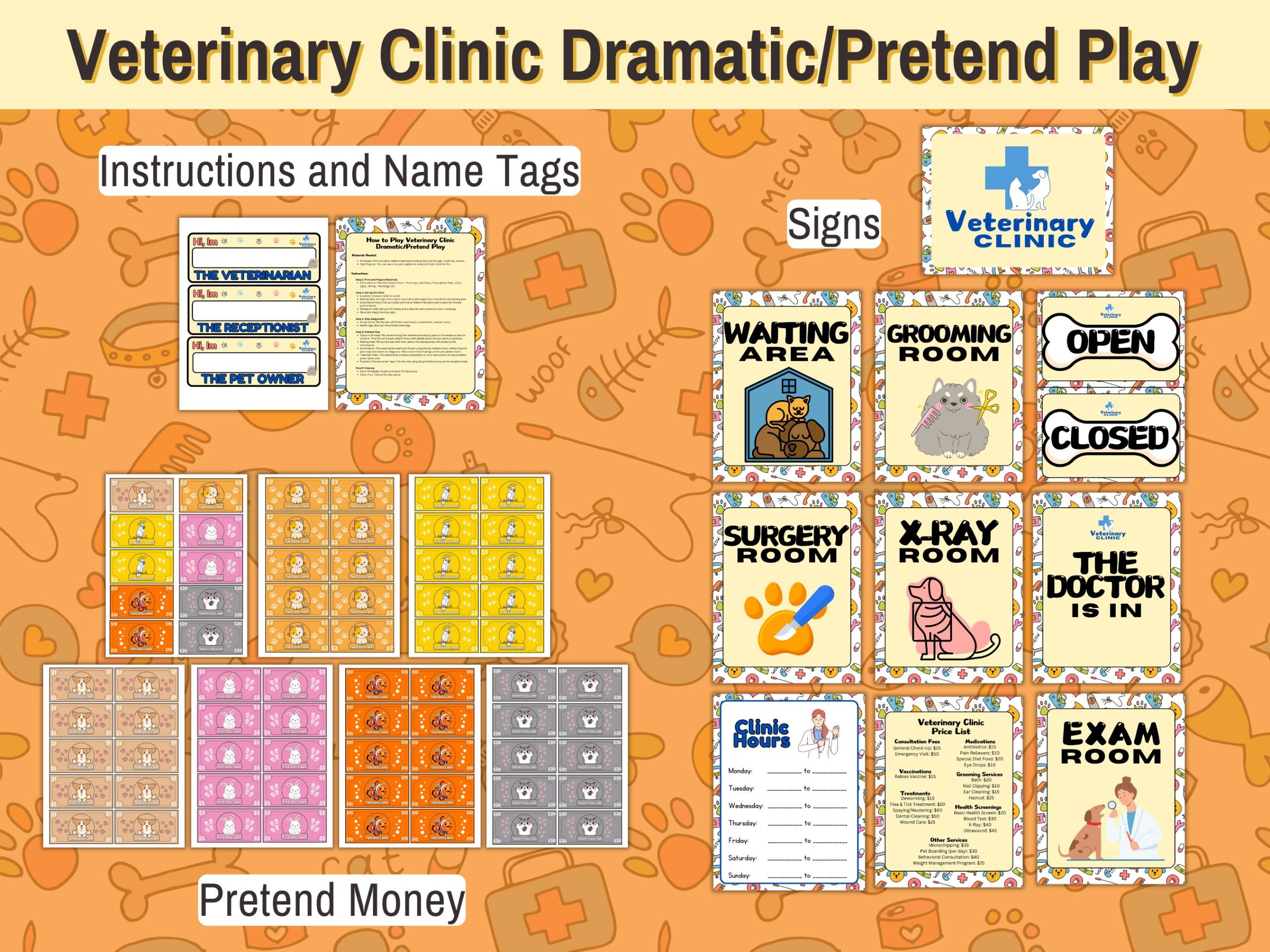 veterinary clinic pretend play