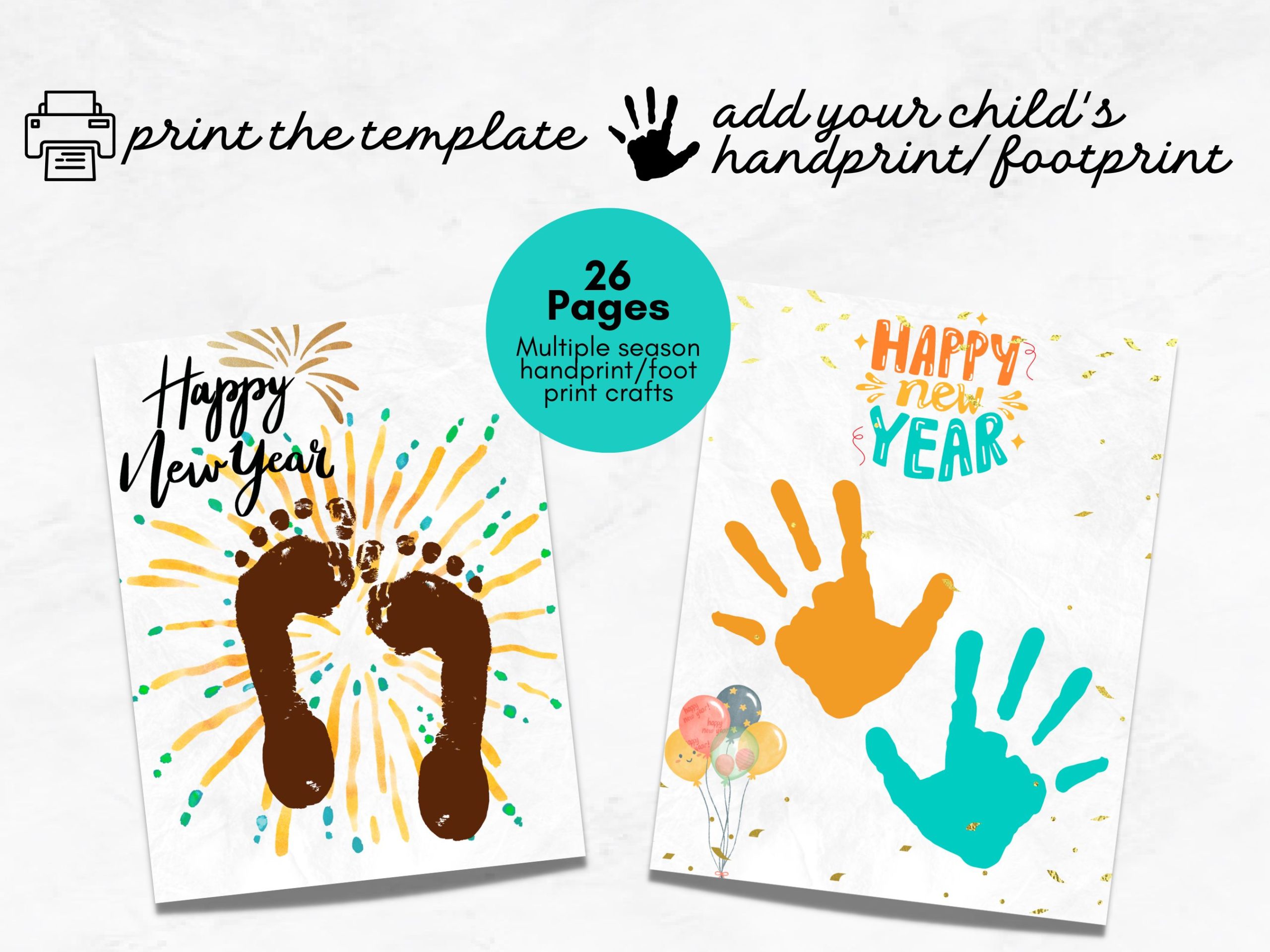 Handprint Footprint with prints