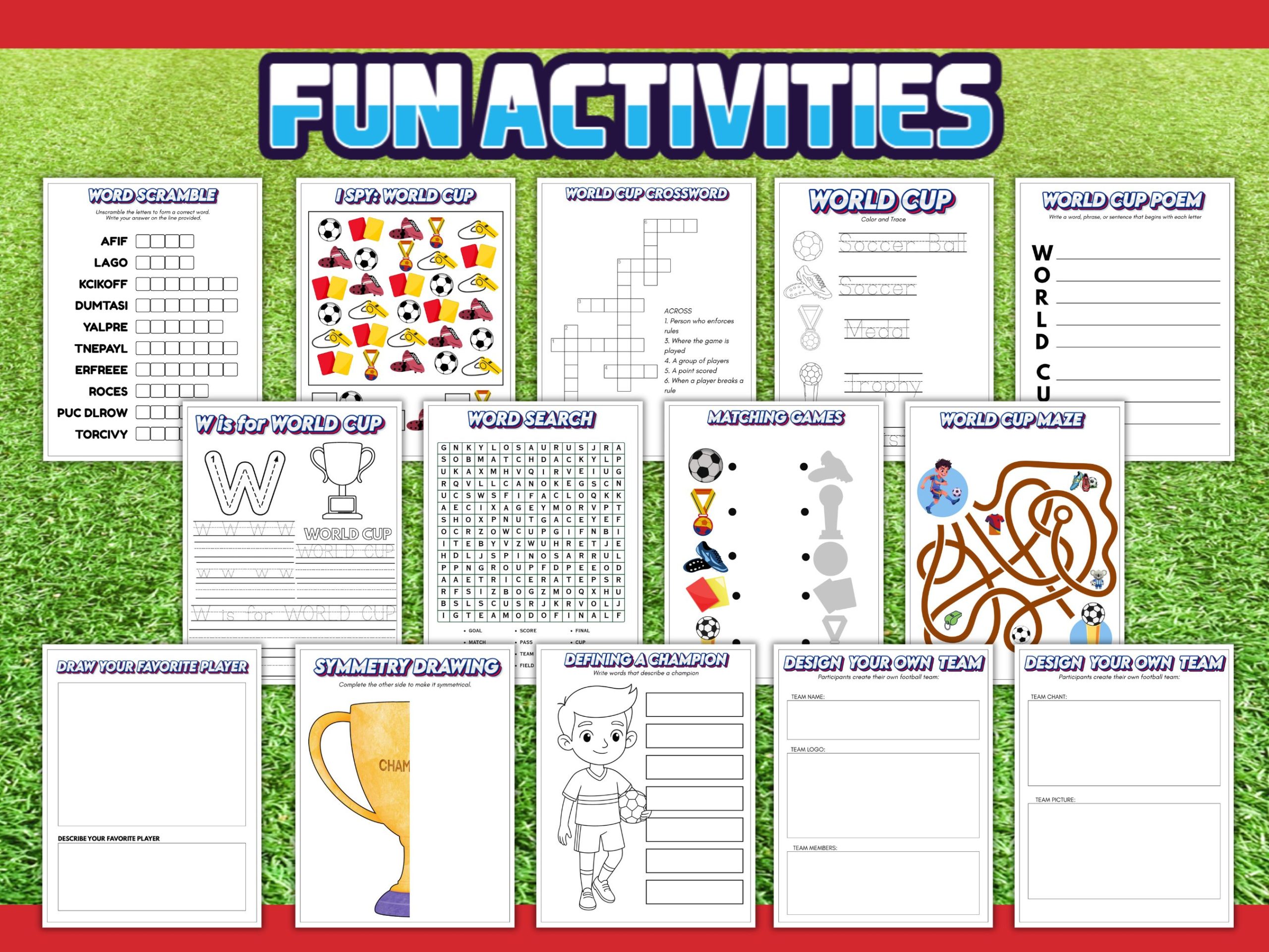 world cup activity bundle