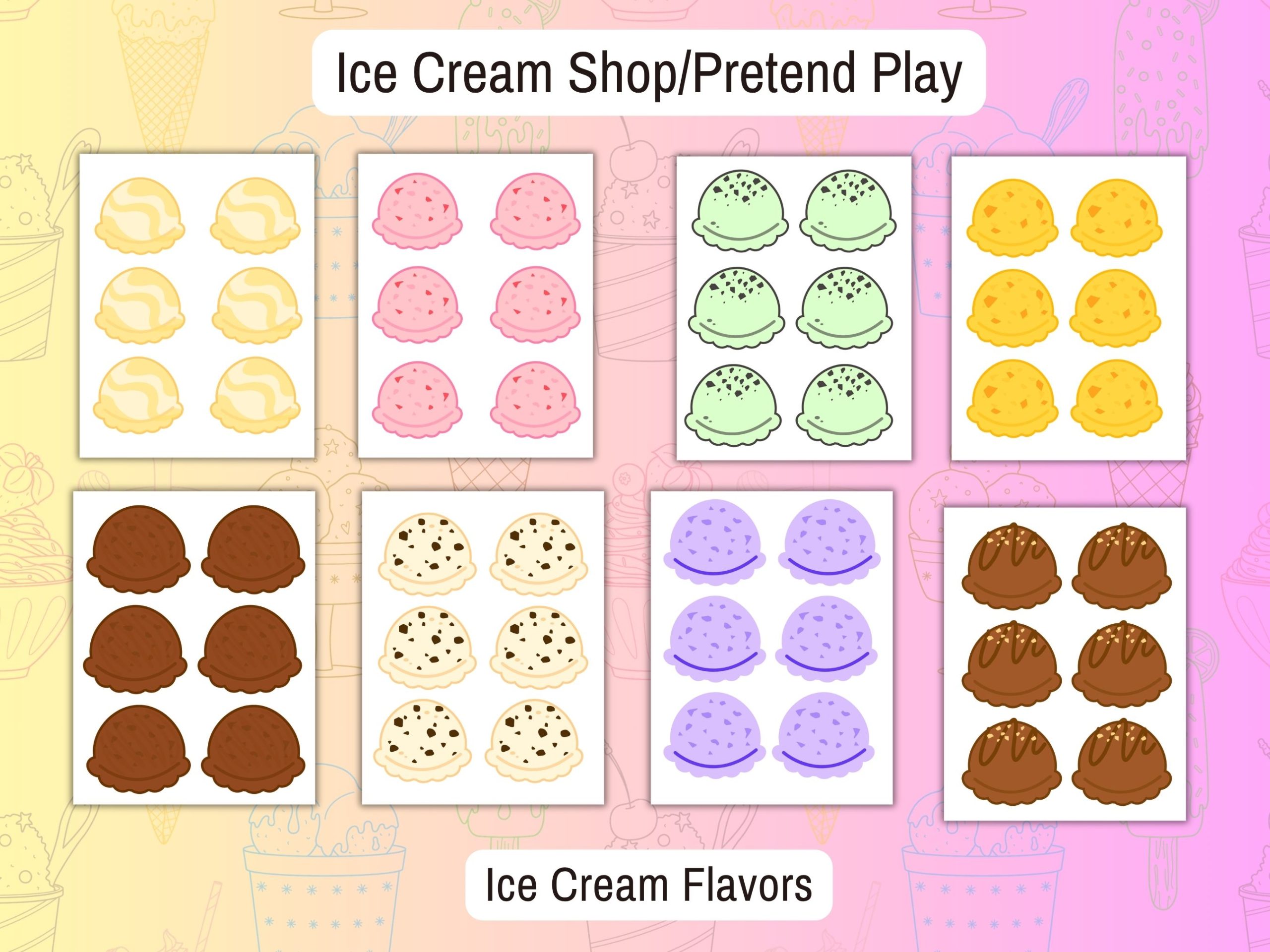 Ice cream Pretend Play