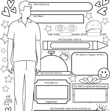Fathers Day Coloring Page Printable