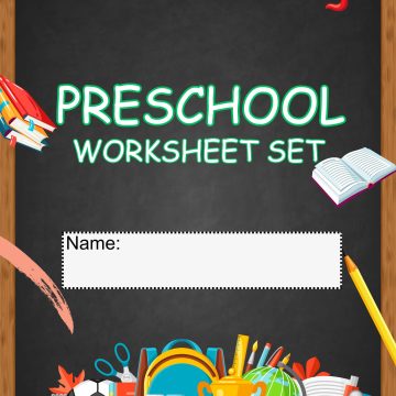 preschool worksheet set