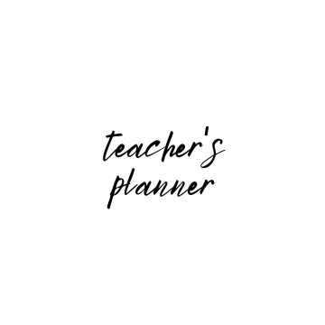 plain teacher planner