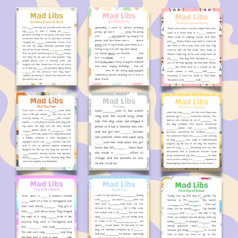 Mad Libs for Kids mockup