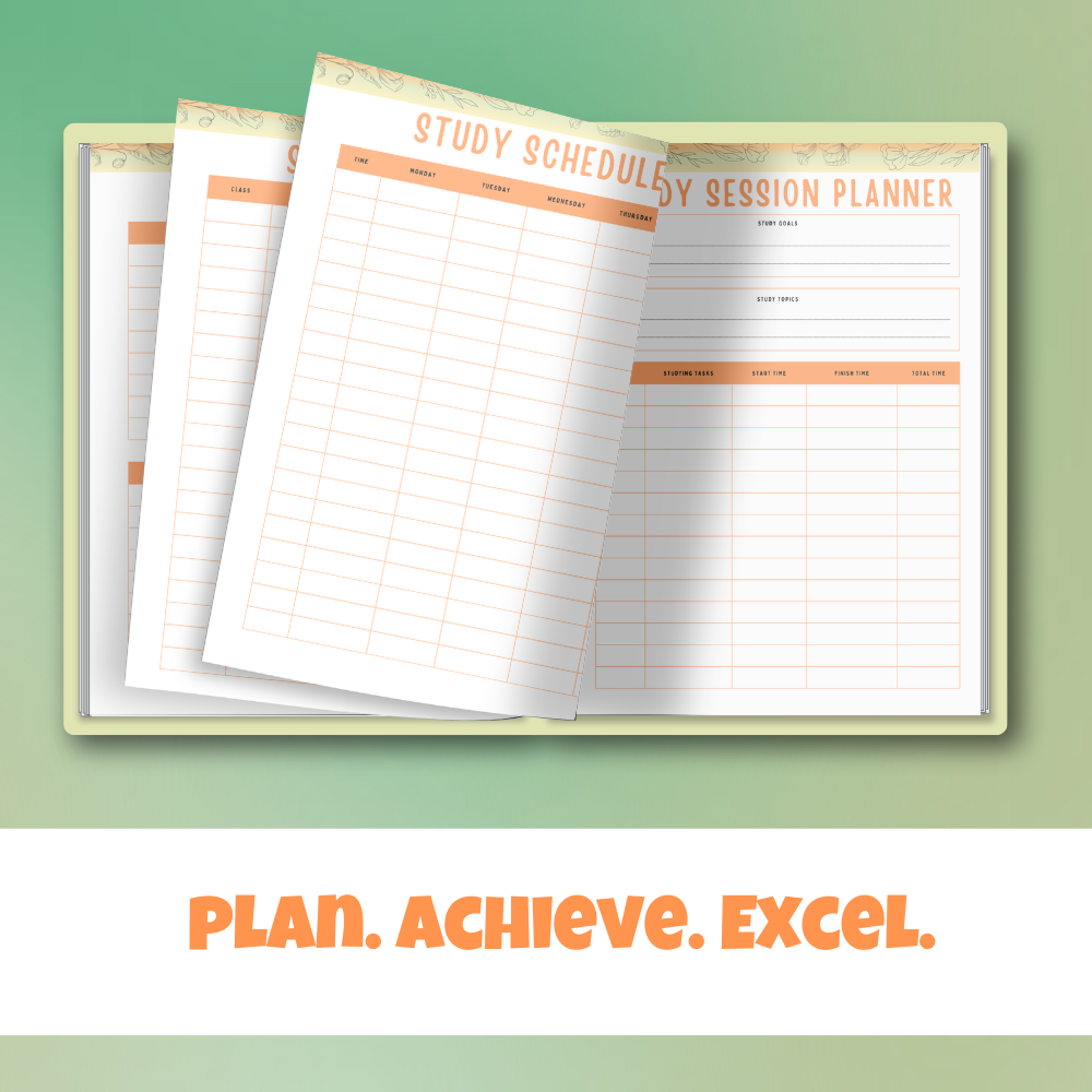 Student Planner mockup