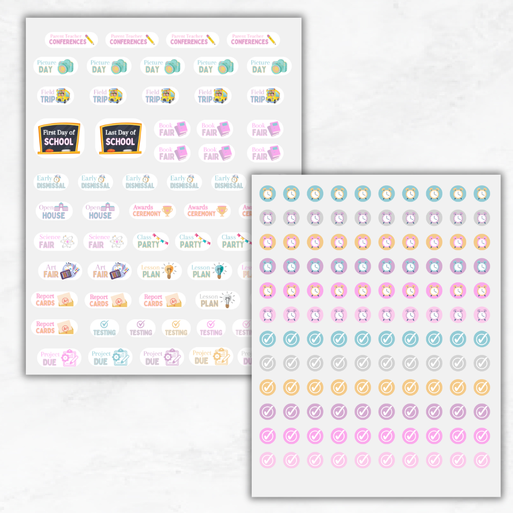 teacher planner stickers