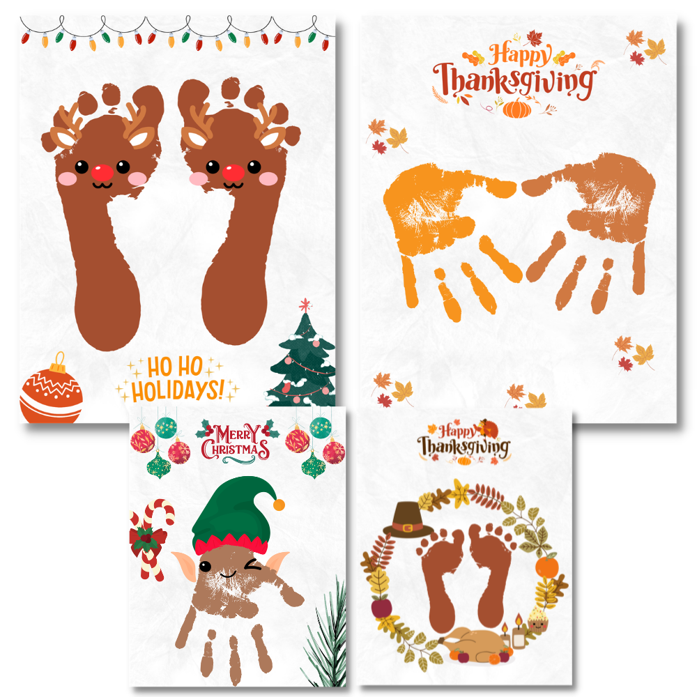 Holiday Handprint & Footprint Crafts for Kids mockup