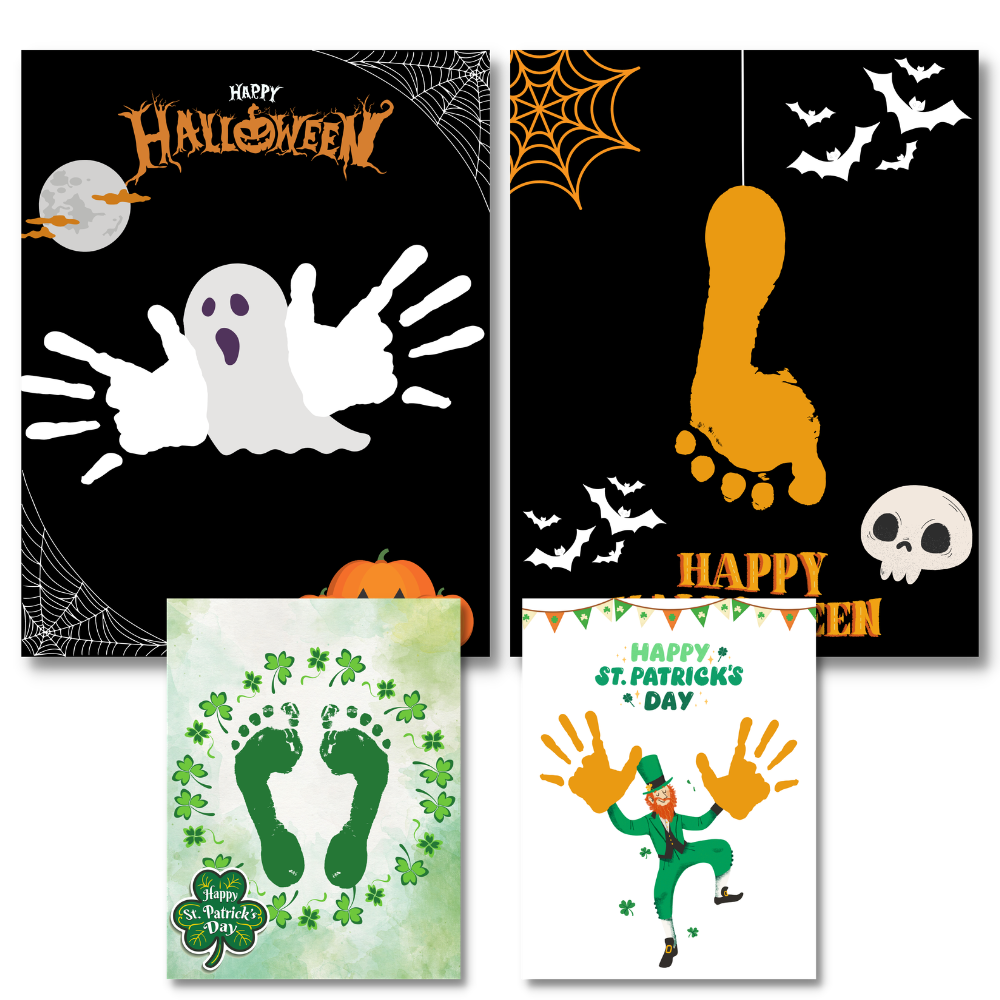 Holiday Handprint & Footprint Crafts for Kids mockup