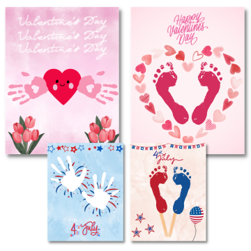 Holiday Handprint & Footprint Crafts for Kids