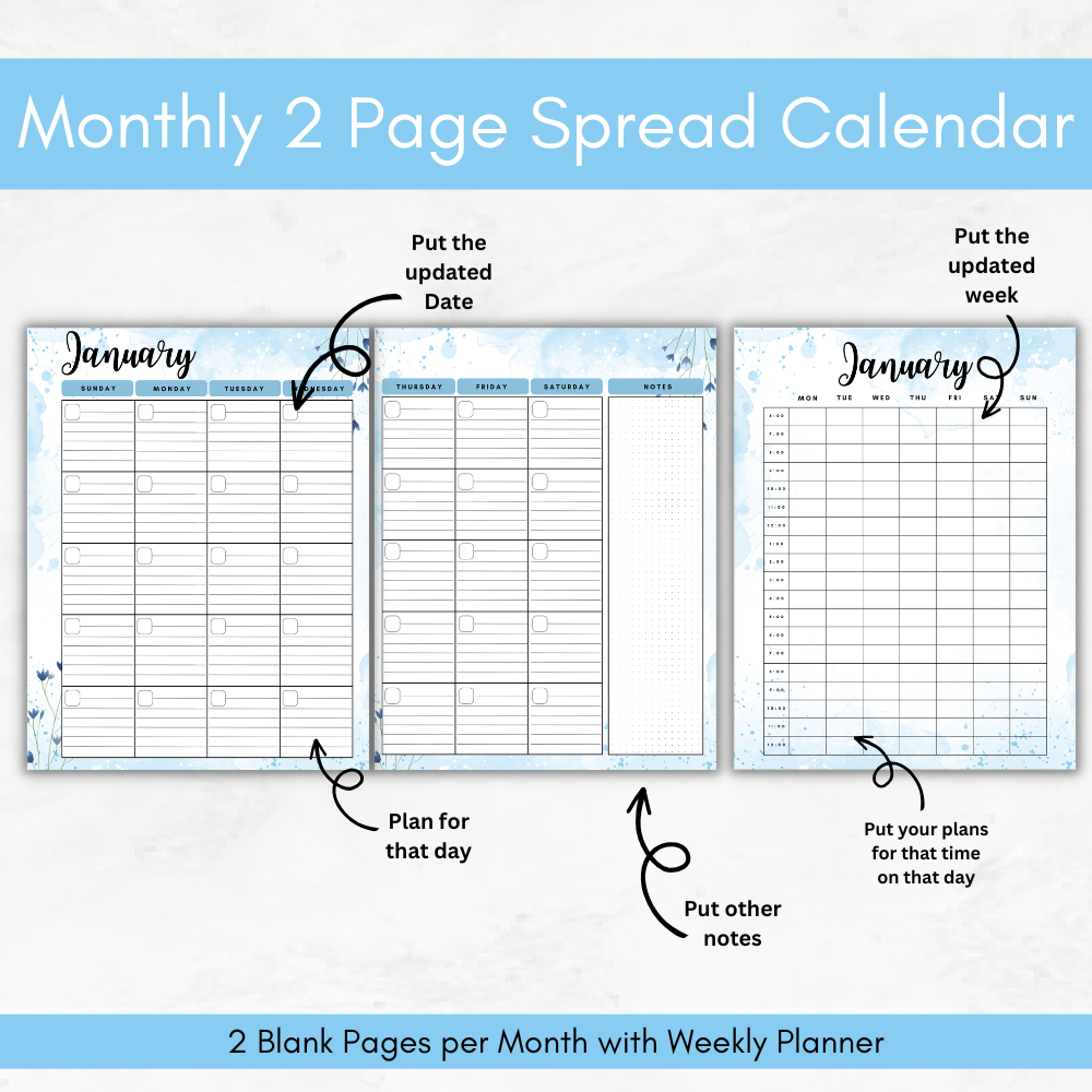 blue teacher planner mockup