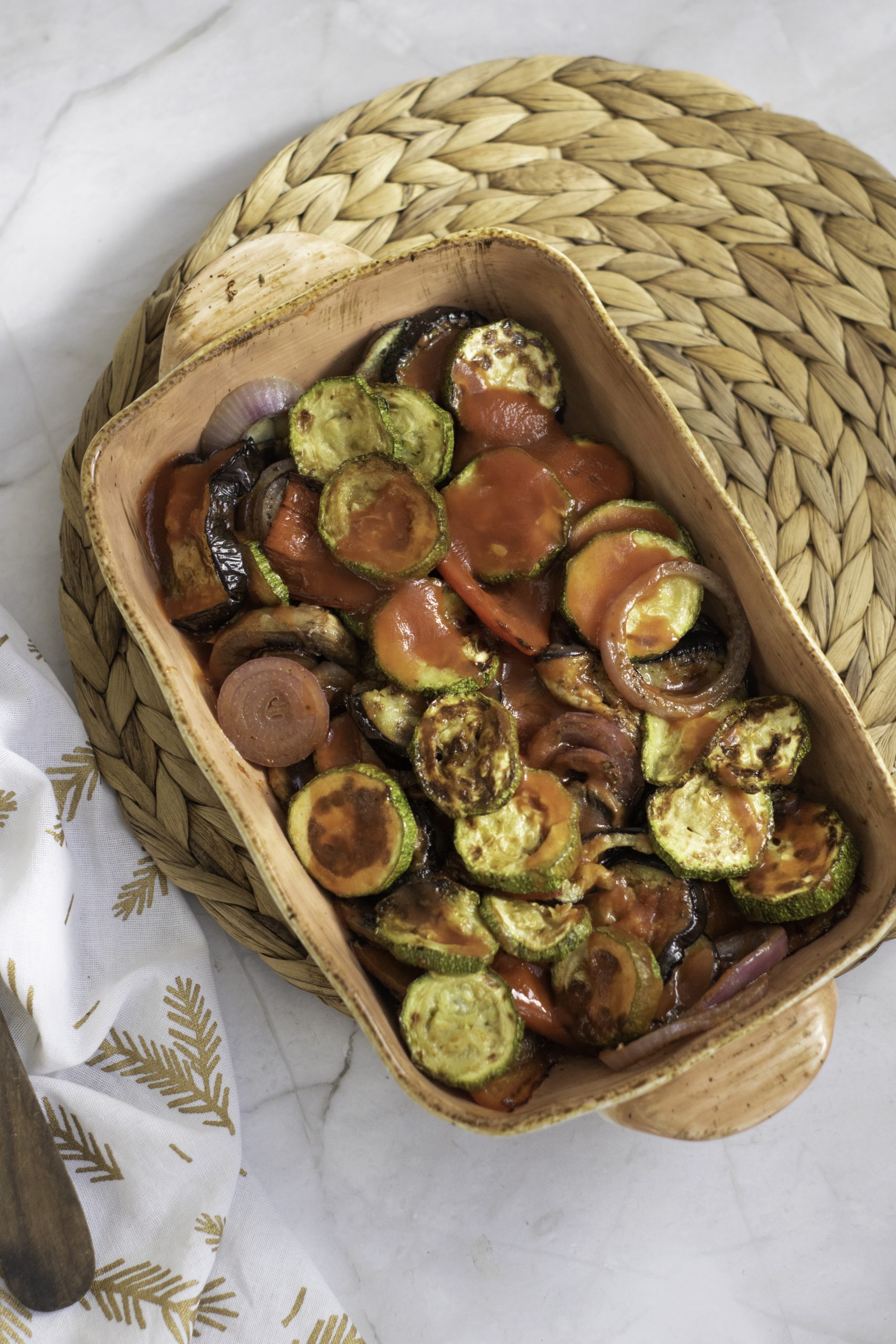 Ratatouille Casserole in a dish