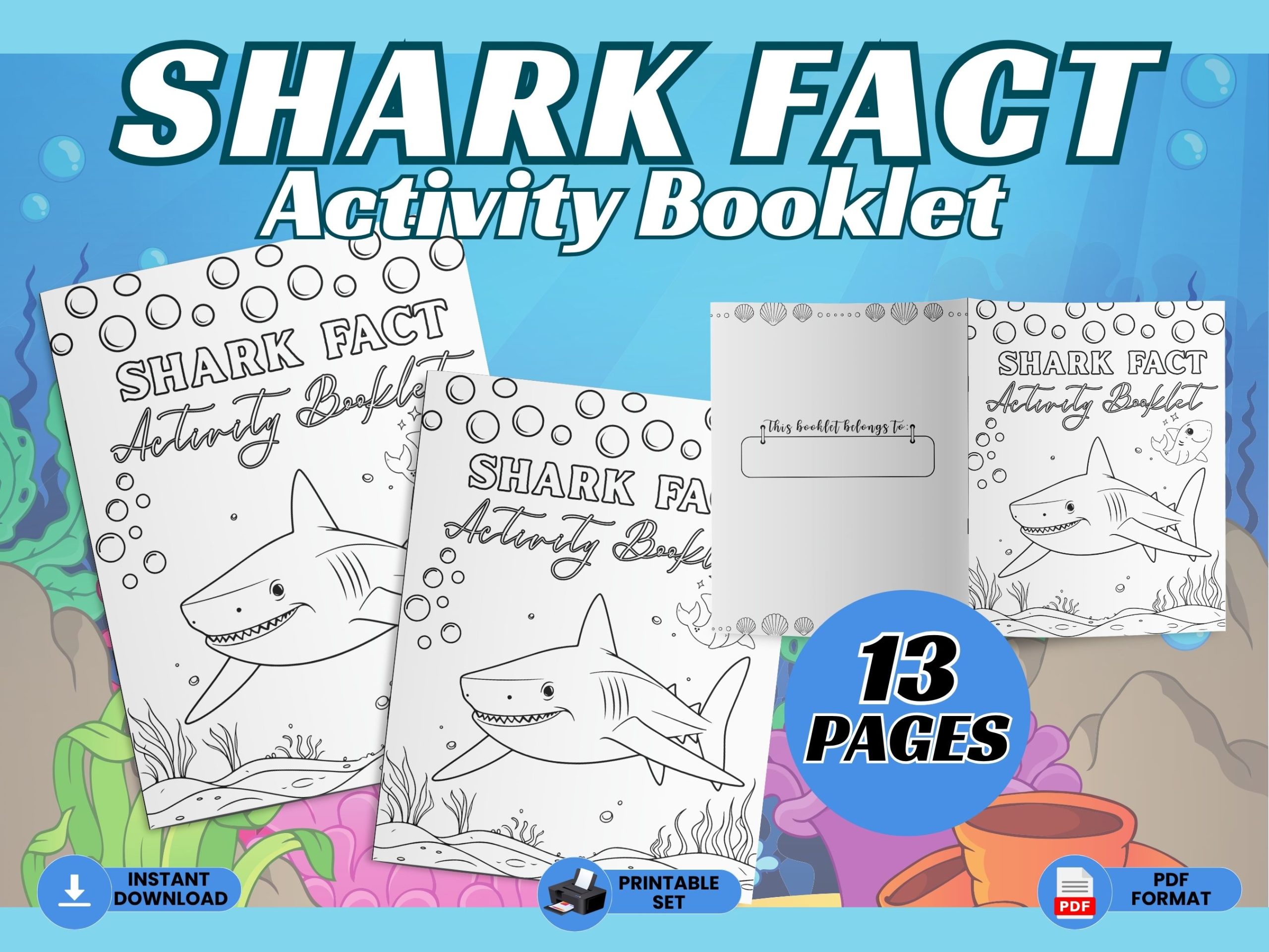 shark fact activity booklet