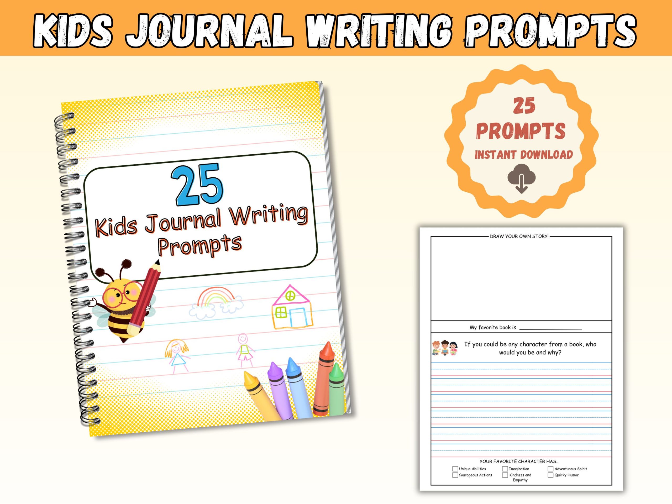 Free Kids Journal Writing Prompt Printable