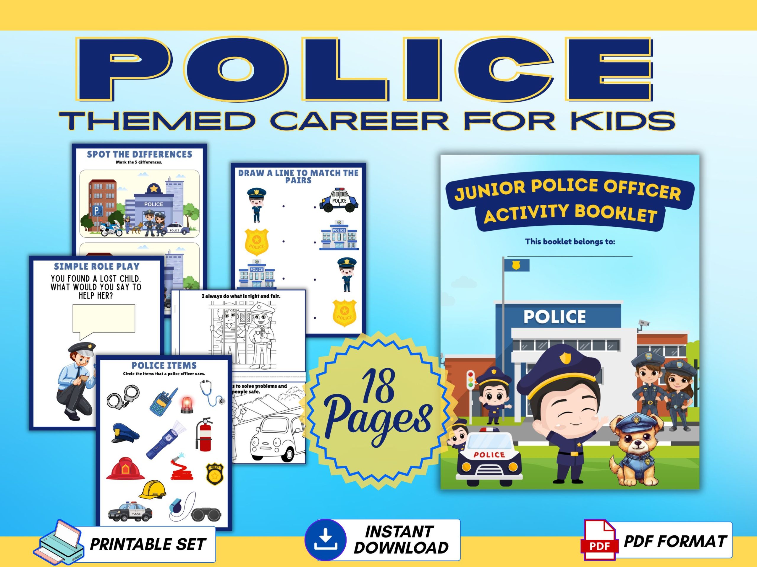 Police Themed Career for Kids