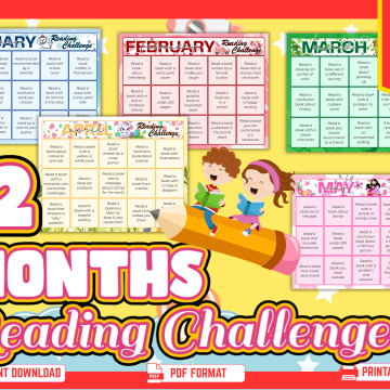 12 Month Reading Challenge for Kids mockup