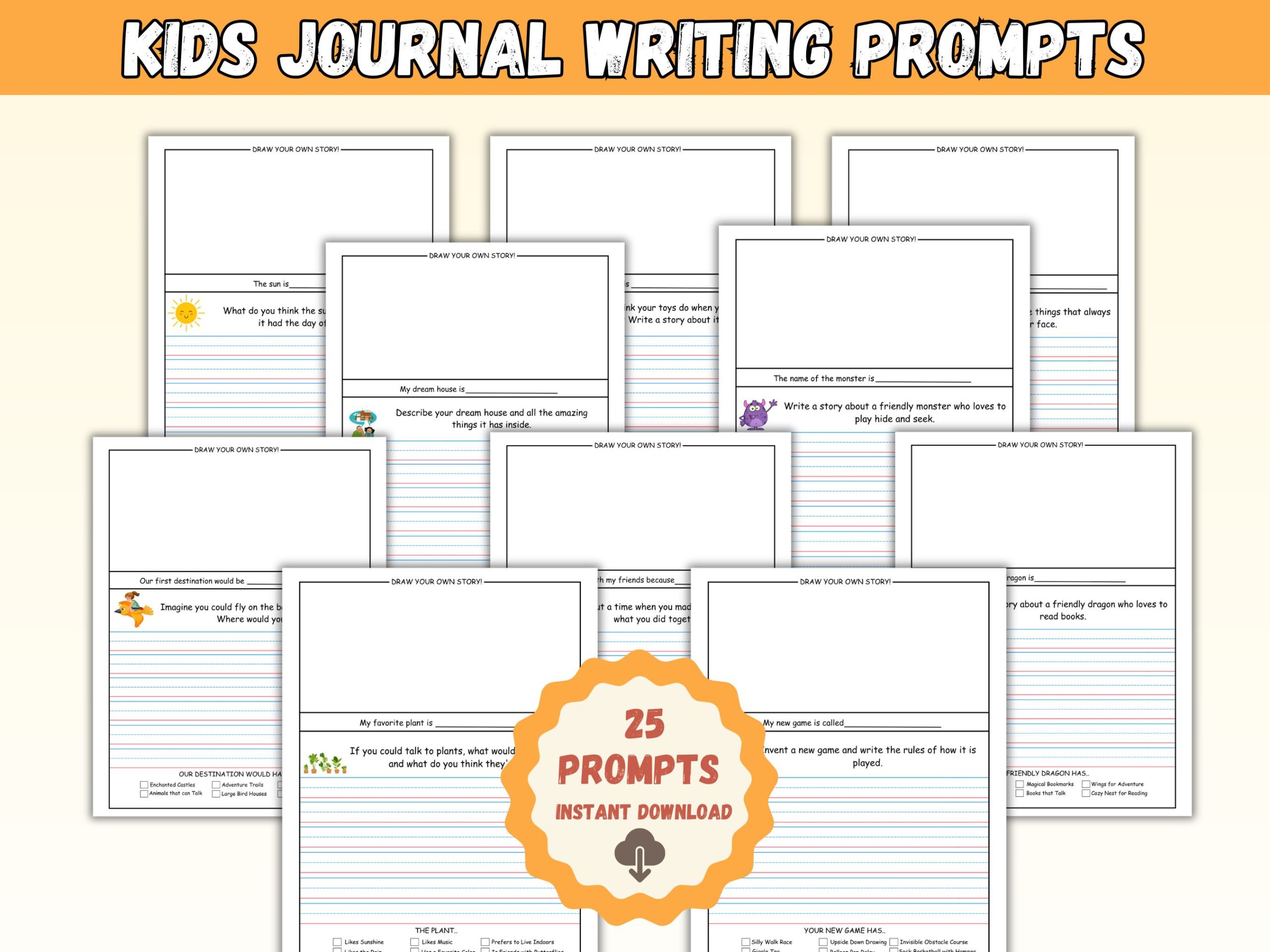 Free Kids Journal Writing Prompt Printable