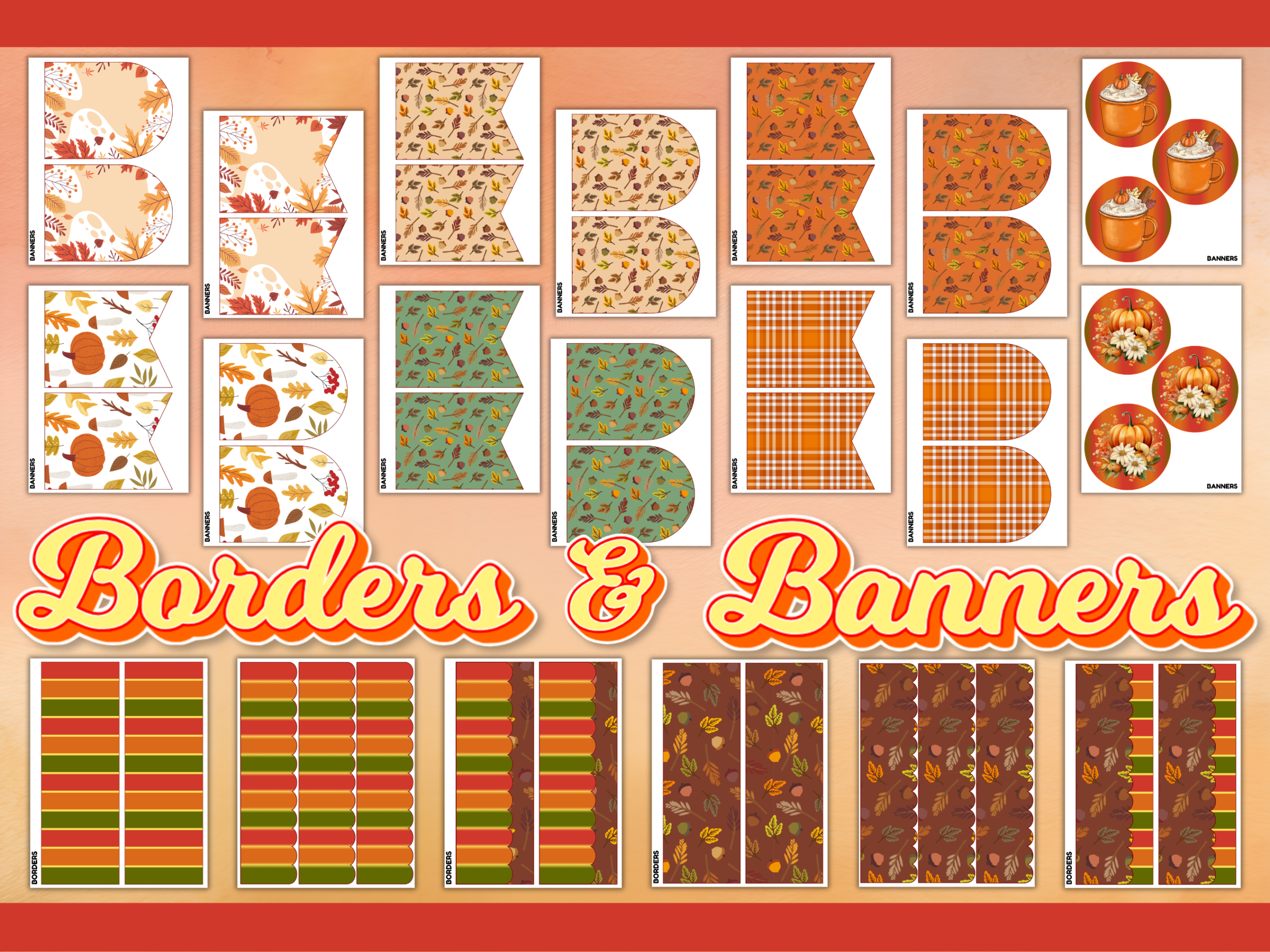 fall bulletin board kit mockup