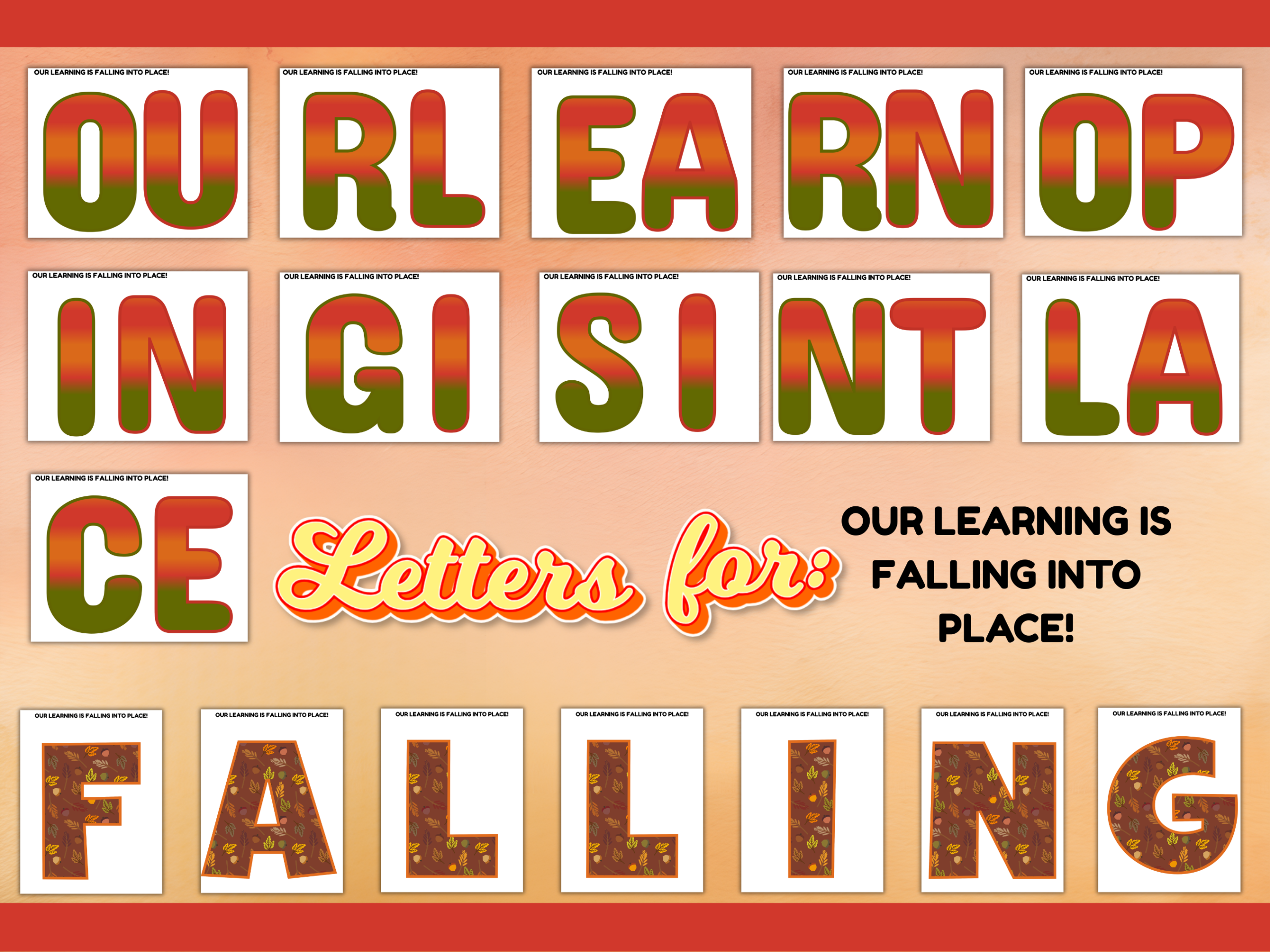 fall bulletin board kit mockup