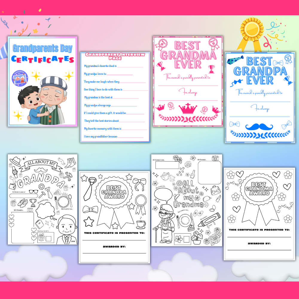 Grandparents Day certificates printable