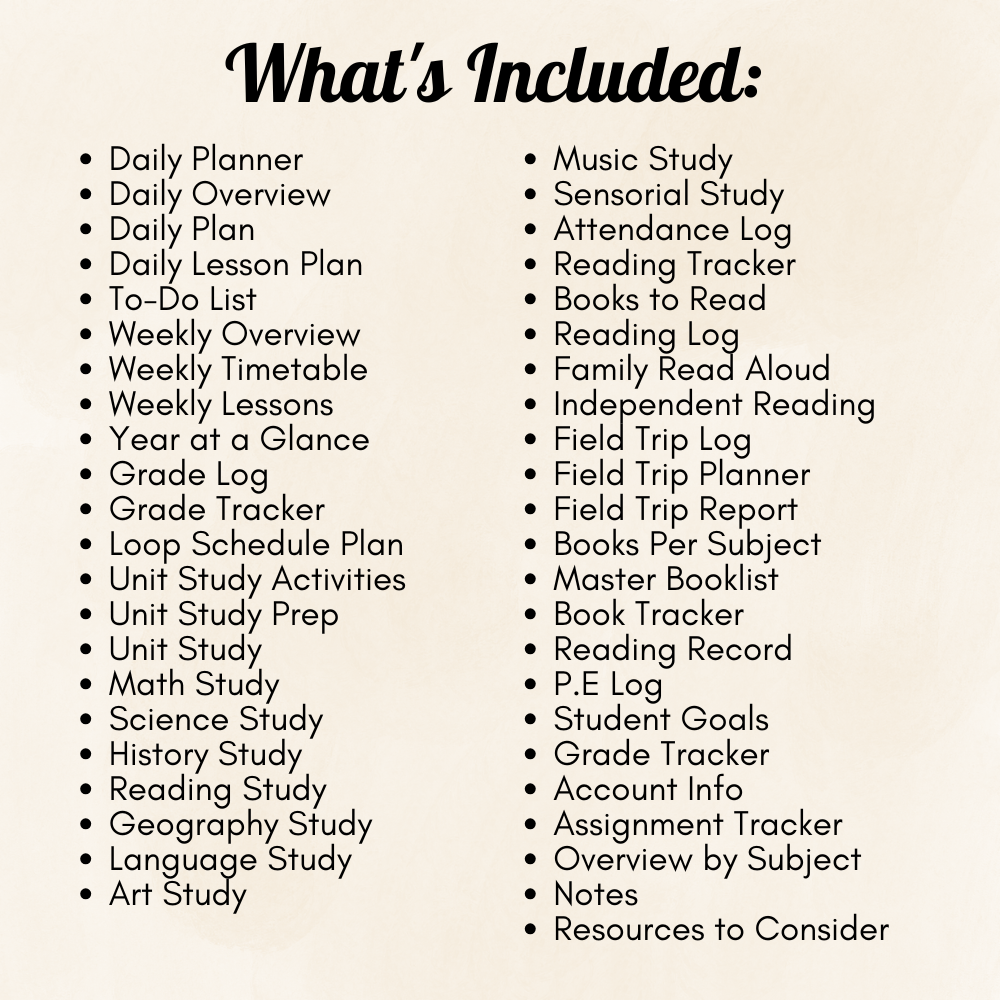 Neutral 100-page printable Homeschool Planner and Binder mockup