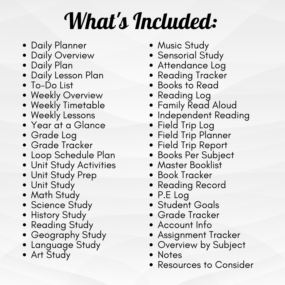 home education planner mockup
