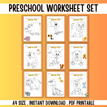 preschool worksheets printable mockup