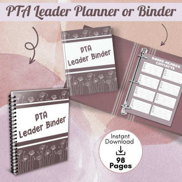 PTA president organizer mockups