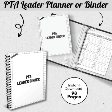 Teacher parent organization planner mockups