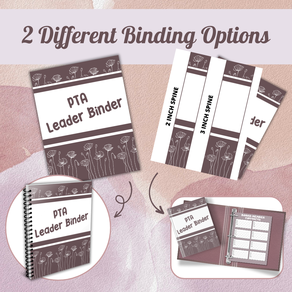 PTA president organizer mockups