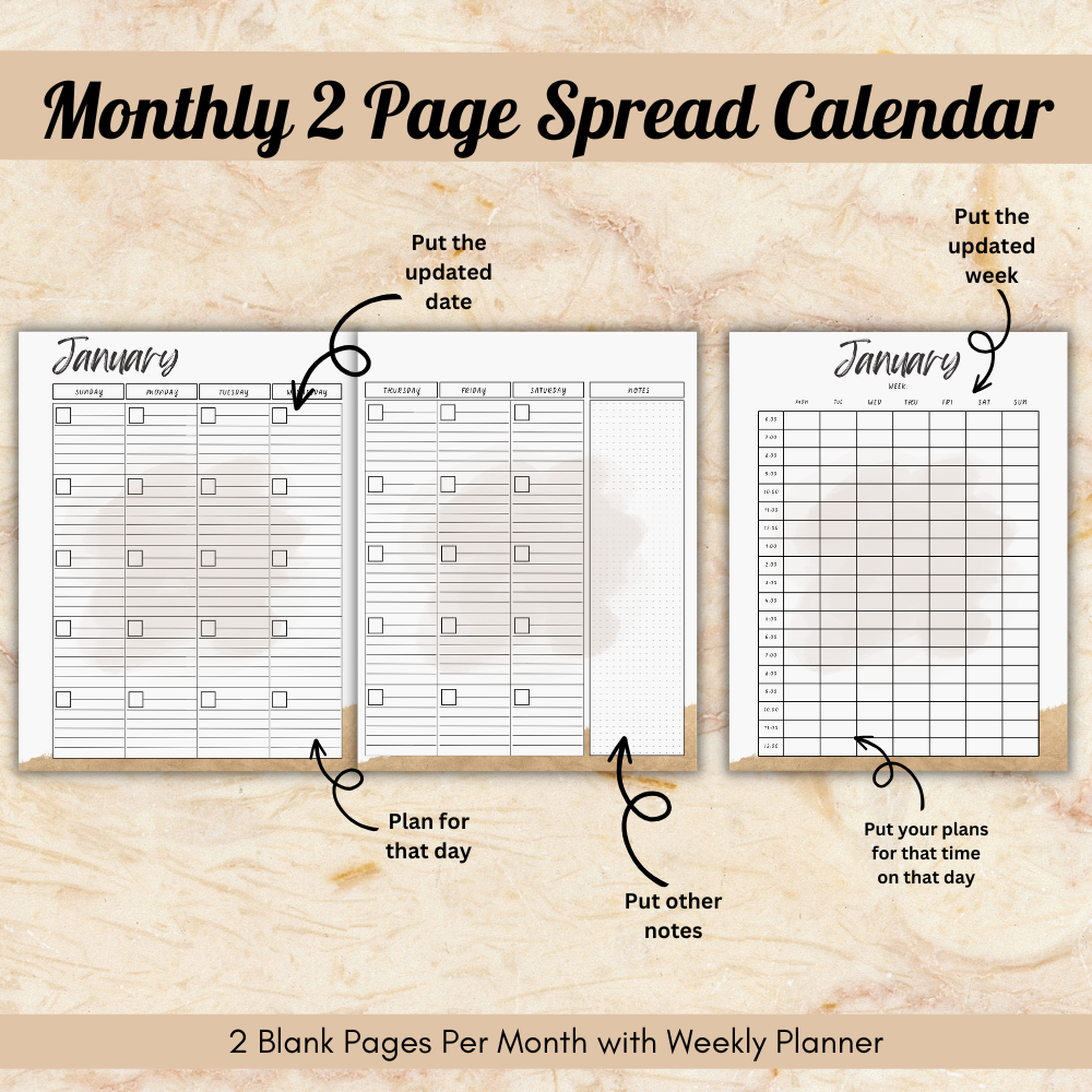 Parent teacher association planner mockups