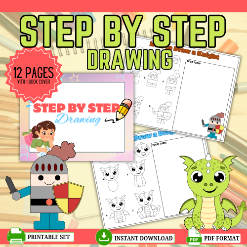 Easy Step by Step Drawing for Kids: Printable Art Activities - Our ...