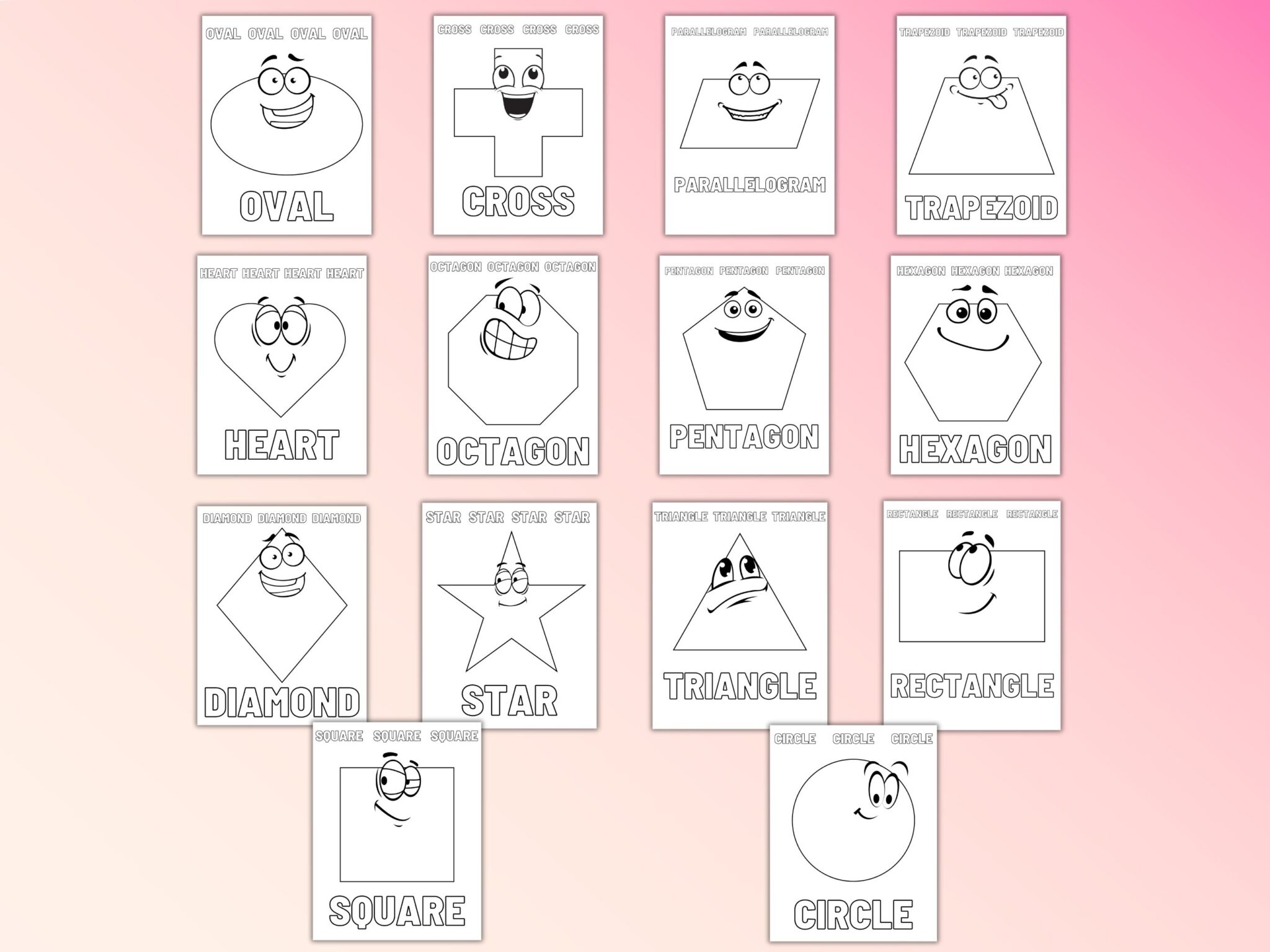 Free Shape Coloring Pages Printable - Our WabiSabi Life