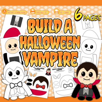 Build a Halloween Vampire – Printable Halloween Craft for Kids